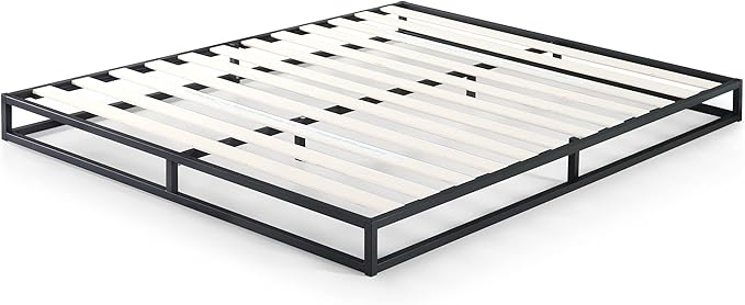 ZINUS Joseph 6 inch Metal Platform Bed Frame, Mattress Foundation, Wood Slat Support, No Box Spring Needed, Sturdy Steel Structure, King