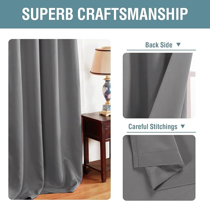 H.VERSAILTEX Blackout Curtain for Living Room Small Window Kitchen Blackout - Image 3