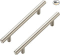 JOY DECOR 60 Pack Cabinet Handles, Brushed Nickel Cabinet Pulls, 5 in Hole Center Kitchen Cabinet Handles, Stainless Steel T Bar Handles for Dresser Drawers