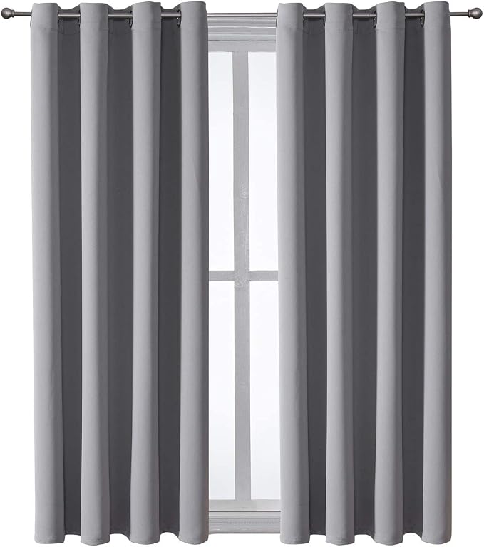 ChrisDowa Blackout Curtains for Bedroom and Living Room 63 Inches Long | 2 - Image 7