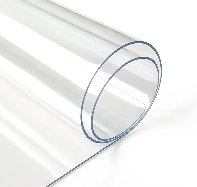 Deep Dream 1.5mm Clear Desk Cover Protector, 40×112 Inch Clear Desk Cover, Clear Desk Mat, Table Cover Tablecloth Protector Rectangle, Table Protector for Dining Room Table