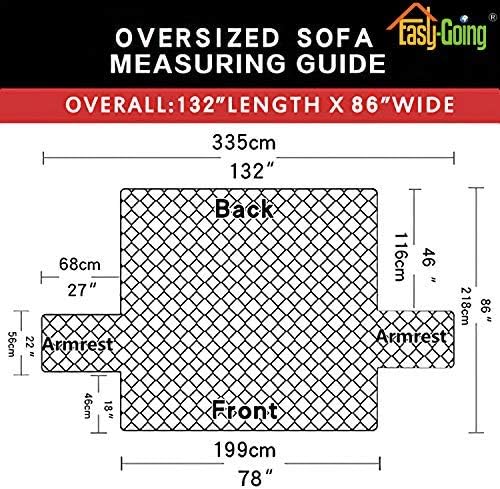 Easy-Going Reversible Couch Cover, 3 Cushion Sofa, Water Resistant Furniture Mat - Image 7