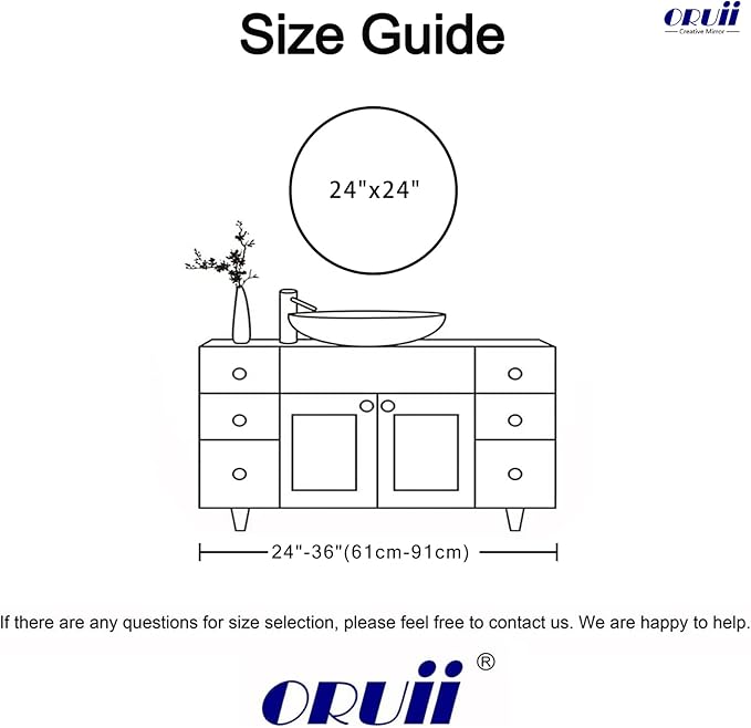 White Round Mirror, White Round Mirror 24 inch, Circle Bathroom Mirrors Metal Frame, Circle Mirrors for Wall, Bathroom, Over Sink, Living Room, Vanity.