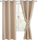 Blackout Window Curtain Panels, 38 x 72 Inch | Thermal Insulated, Light Blocking by Hiasan