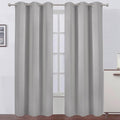 Blackout Curtains 38 x 84 inch/Light Grey Curtains Set of 2 Panels/Thermal by Lemomo