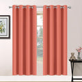 Yakamok Room Darkening Curtains 52x72 inch Length Coral Orange-Living Room | 2 by Yakamok