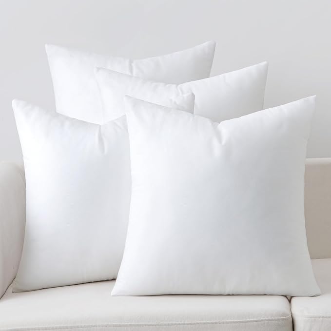 MIULEE Pillow Insert 18x18 Inch Set of 4 Decorative Throw Pillow Inserts | by MIULEE