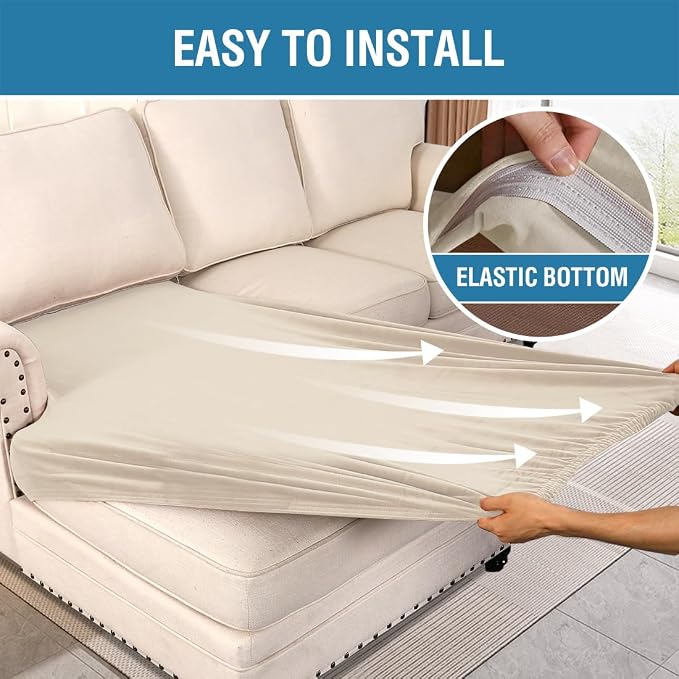 H.VERSAILTEX Velvet Stretch Individual Chaise Cover Sectional Couch Covers - Image 4
