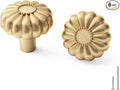 goldenwarm 6 Pack Gold Dresser Knobs for Drawer Knob for Cabinet Pulls Hardware Handle Brushed Brass Vintage Luxury Pull