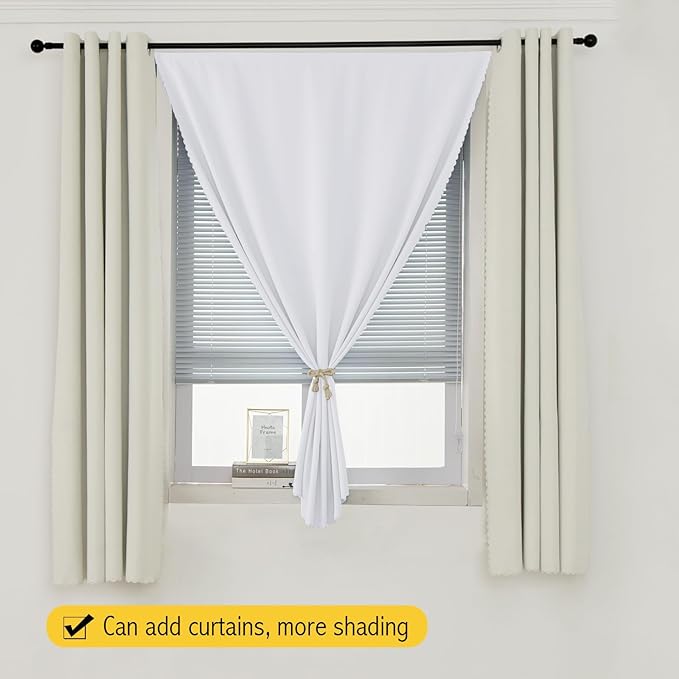 Portable Light Blocking Curtains Self Stick Design Removable Adhesive Window - Image 8