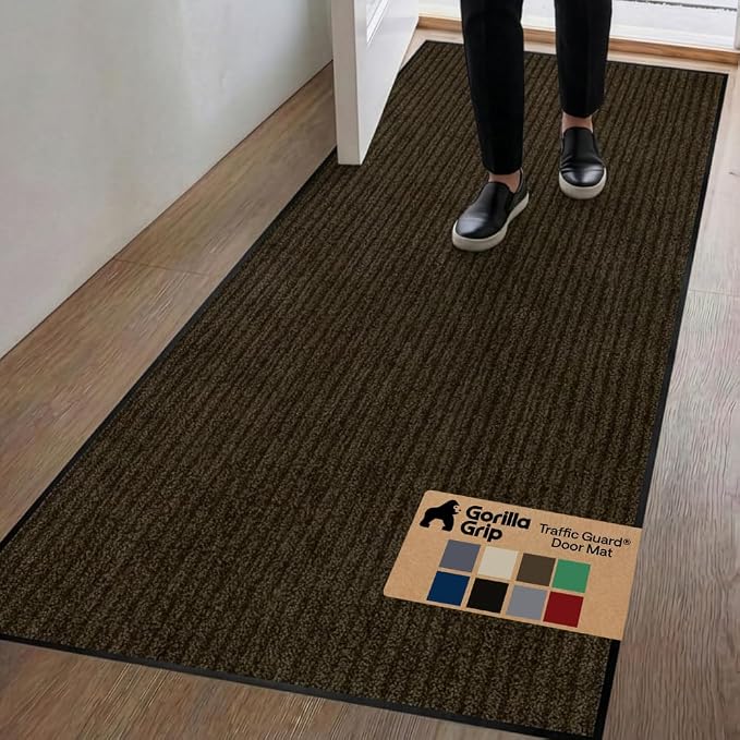 GORILLA GRIP Waterproof Traffic Guard Door Mat, Indoor Outdoor Heavy Duty by Unknown