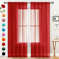 SpaceDresser Sheer Voile Window Treatment Rod Pocket Curtain Panels by SpaceDresser