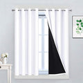 Yakamok Pure White 100% Blackout Curtains 45 Inches Long 52" Wide 2 Panel | by Yakamok