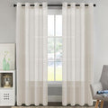 H.VERSAILTEX Linen Curtains 90 inches Long Linen Curtains/Natural Linen Blended by HVERSAILTEX