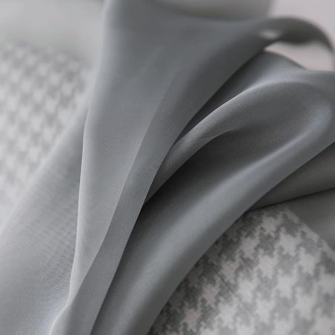 MIULEE Luxury Window Scarf Sheer Voile Elegant Topper Long Valance Solid Treatment Swags Drapes for Window Ceremony Wedding Canopy Bed 54" x 216" Dark Grey 1 Piece
