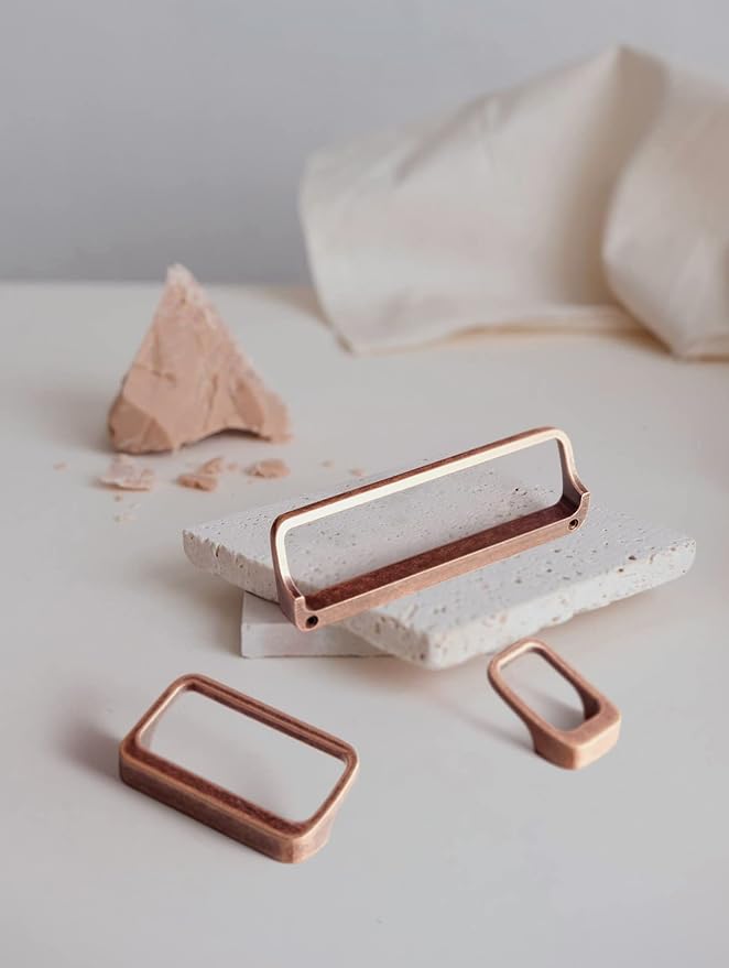 Goo-Ki Antique Copper Cabinet Pulls with Hole Center 2.5''(64MM),Retro Zinc Alloy Drawer Pulls for Drawer,Wardrobe,Cupboard,6 Pack