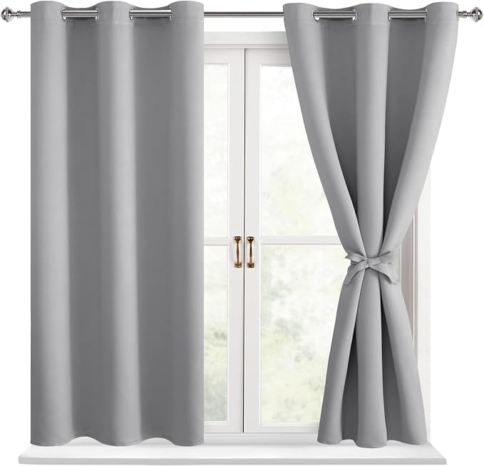 Blackout Curtains for Bedroom, 38 x 54 Inch, 2 Panels | Thermal Insulated & by Hiasan
