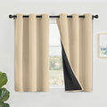SimpleHome Beige 100% Blackout Curtains Room Darkening Living Room 45 Inch | by SimpleHome