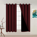 Yakamok Burgundy Red Blackout Curtains 54 Inches Long by Yakamok