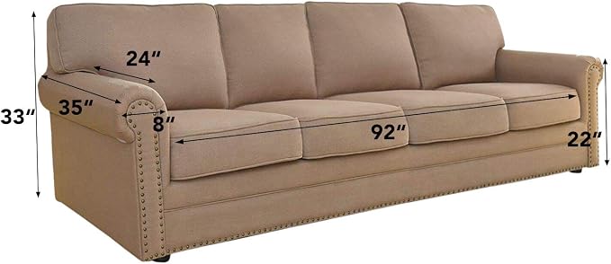 Easy-Going Stretch 4 Seater Oversized Sofa Couch Cover Olive Green | 1-Piece - Image 6