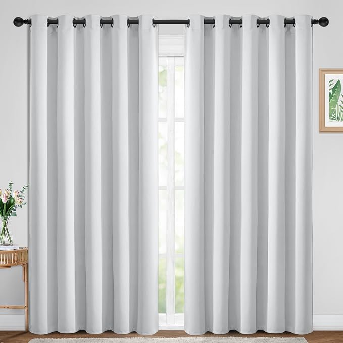 Yakamok Room Darkening Curtains 70x84 inch Greyish White-Living Room | 2 panels by Yakamok