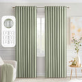 MIULEE Sage Green Back Tab Blackout Curtains 52x84 Inch Length 2 Panels Set | by MIULEE