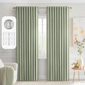 MIULEE Sage Green Back Tab Blackout Curtains 52x72 Inches Long 2 Panels Set | by MIULEE