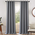Yakamok Grey Room Darkening Curtains 52x108 inch Gray Grommet-Living Room | 2 by Yakamok