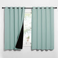 NICETOWN Aqua Blue 100% Blackout Lined Curtains, 2 Thick Layers Completely by NICETOWN