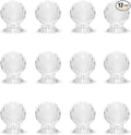 MroMax 12Pcs Tiny Pull Handle Round Diamond Acrylic Mini Knob 17mm Diameter Clear Shiny Cute Decoration for Jewelry Box, Gift Case and Makeup Box