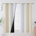 Beige and Greyish White Ombre Blackout Curtains by ESTELARTEXTILER