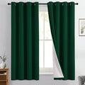 Yakamok Dark Green 100% Blackout Curtains 63 Inches Long 50" Wide 2 Panels | by Yakamok