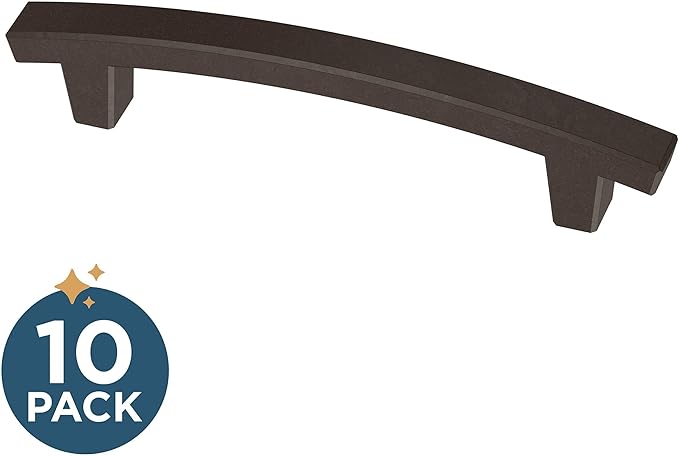 Franklin Brass (5-Pack) – Deep Bronze Cabinet Handles, 4 Inch Hole Center, Pulls for Drawers, Kitchen Cabinet Door, Dressers | Pierce