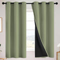 SimpleHome Sage 100% Blackout Curtains Room Darkening Living Room 63 Inch | by SimpleHome
