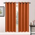 Yakamok Room Darkening Curtains 52x72 inch Length Orange-Living Room | 2 panels by Yakamok