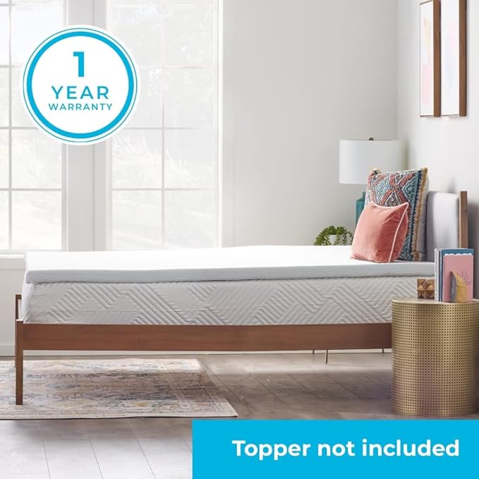 Linenspa 2 Inch Mattress Topper-Cover Queen-Cover Only-Machine Washable – Breathable – Non Slip – with Zipper,White