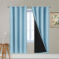 Yakamok Sky Blue 100% Blackout Curtains 72 Inches Long 52" Wide 2 Panel | by Yakamok