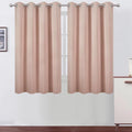 Blackout Curtains 66 x 54 Inch Long Blush Curtains Set of 2 Panels Room by Lemomo