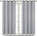 BGment Room Darkening Curtains 54 Inches Long - Grommet Thermal Insulated Drapes Window Treatment Curtains for Bedroom, 2 Panels, 52 x 54 Inch, Light Grey