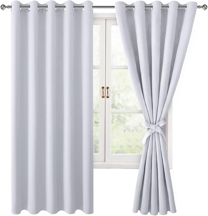 Room Darkening Curtains for Bedroom, 60 x 72 Inches, Window Drapes for Living by Hiasan