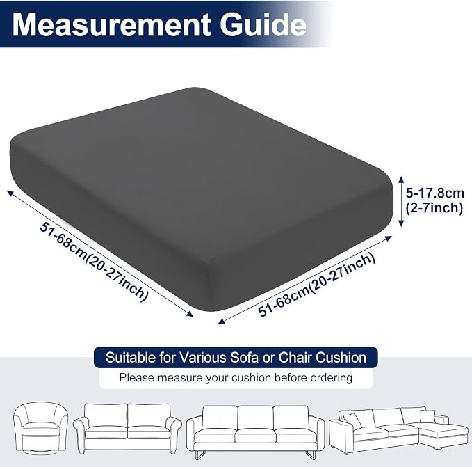 Smiry Waterproof Patio Cushion Covers, Stretch Outdoor Furniture Covers | Couch - Image 6