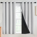 SimpleHome White 100% Blackout Curtains Room Darkening Living Room 45 Inch | by SimpleHome