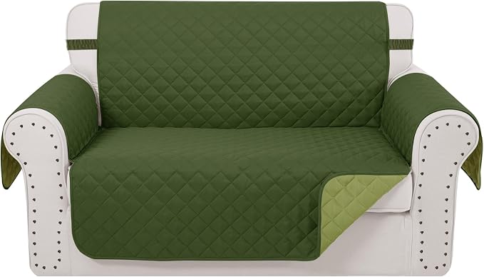 Reversible Loveseat Couch Sofa Covers, Huntergreen | Loveseat Covers by LuxshareHome