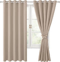 Grommet Blackout Curtains for Bedroom 60 x 72 Inches Camel 2 Panels | Thermal by Hiasan
