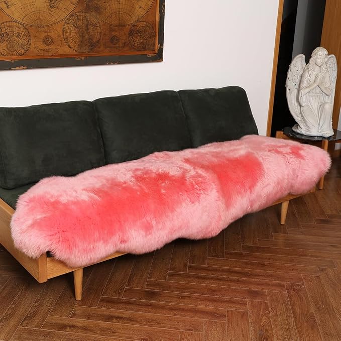 LLB Genuine Sheepskin Area Rug Wool Rug Fur Carpet Fluffy Shaggy Fur Rug - Image 5