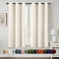 MIULEE Blackout Curtains for Bedroom 2 Panels 40 x 45 Inch Long Beige White | by MIULEE