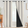 SimpleHome Cream 100% Blackout Curtains Room Darkening Living Room 72 Inch | by SimpleHome