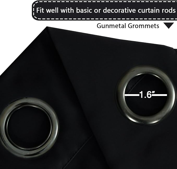 H.VERSAILTEX Blackout Patio Curtains 100 x 102 Inches - Image 3