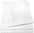 Cal King Size Bed Sheets - 6 Piece 1500 Supreme Collection Fine Brushed Microfiber Deep Pocket California King Sheet Set Bedding - 2 Extra Pillow Cases, Great Value, California King, Dobby White