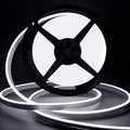 Lamomo LED Neon Rope Light, 12V White Neon LED Strip Light, 16.4ft/5m Dimmable Waterproof Strip Lighting, Silicone DIY Sign for Bedroom Indoor Home Decor (Power Adapter Included)